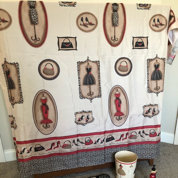 Glamorous Parisian Haute Couture Bath Curtain